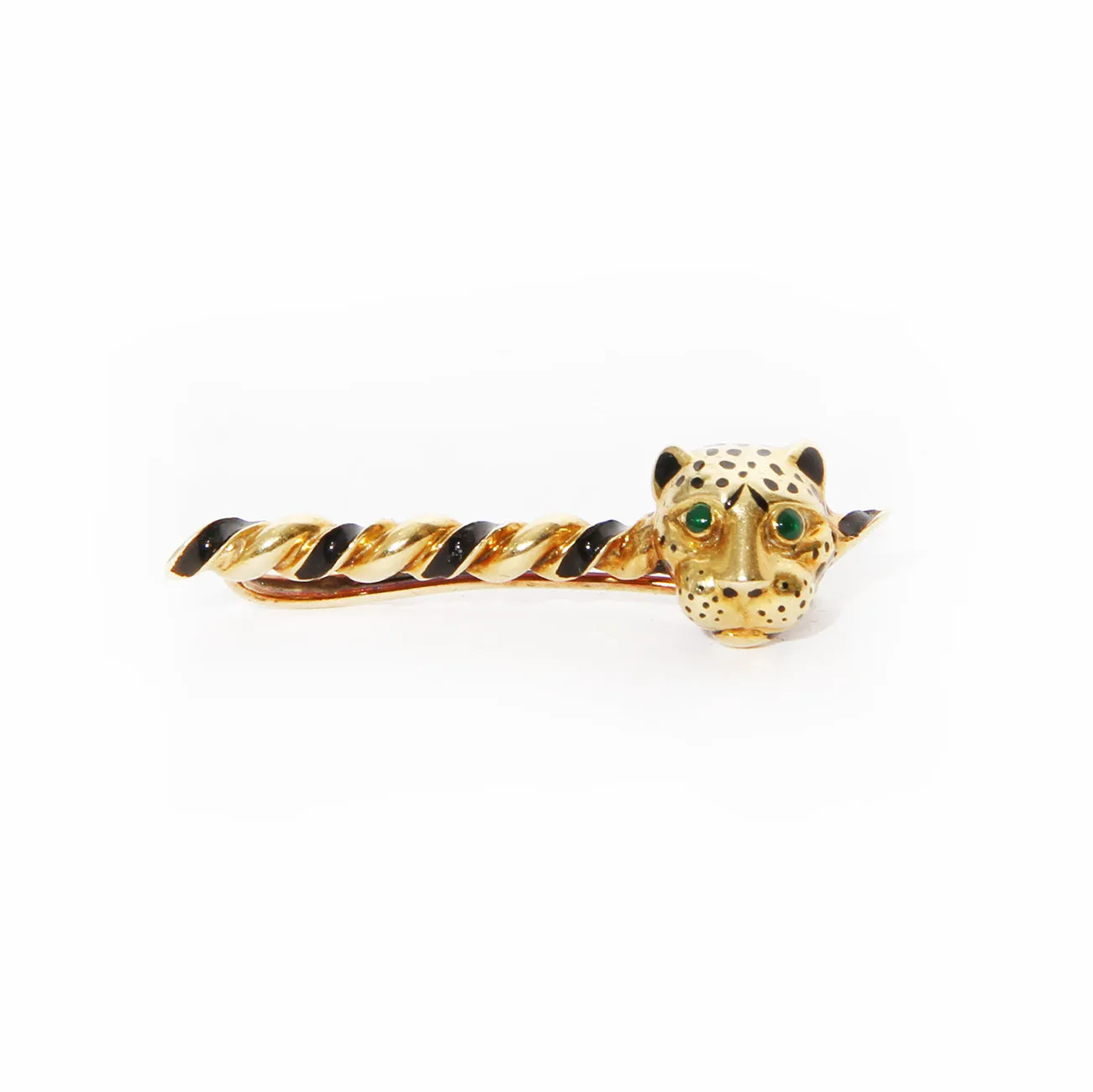 18K Gold Panther Tie Clip