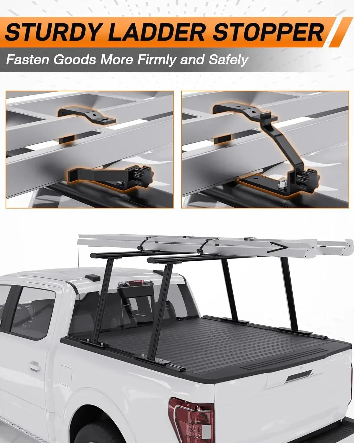 Aluminum Truck Bed Rack with Ladder Stops