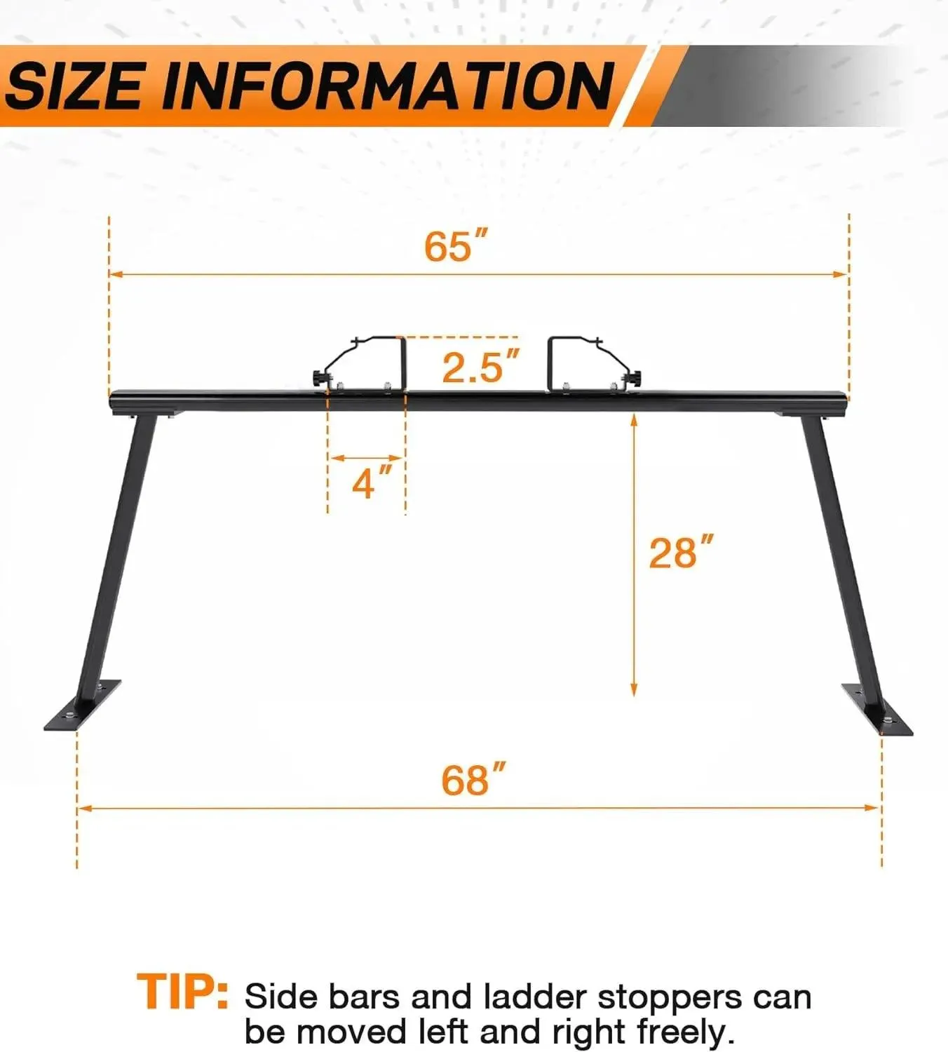 Aluminum Truck Bed Rack with Ladder Stops