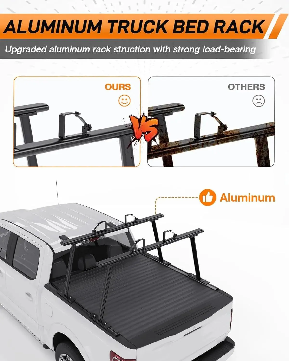 Aluminum Truck Bed Rack with Ladder Stops