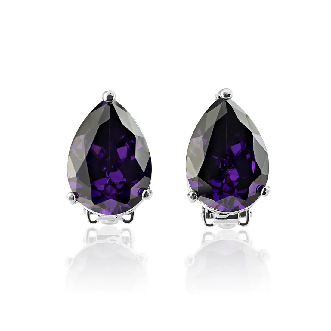 Amethyst Allure Clip on Earrings