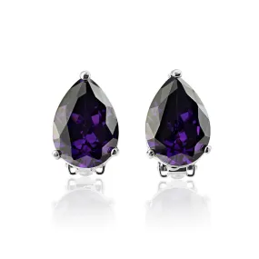 Amethyst Allure Clip on Earrings