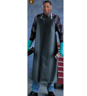 Ansell 56-512 Black Neoprene Chemical Apron - 35" x 45"