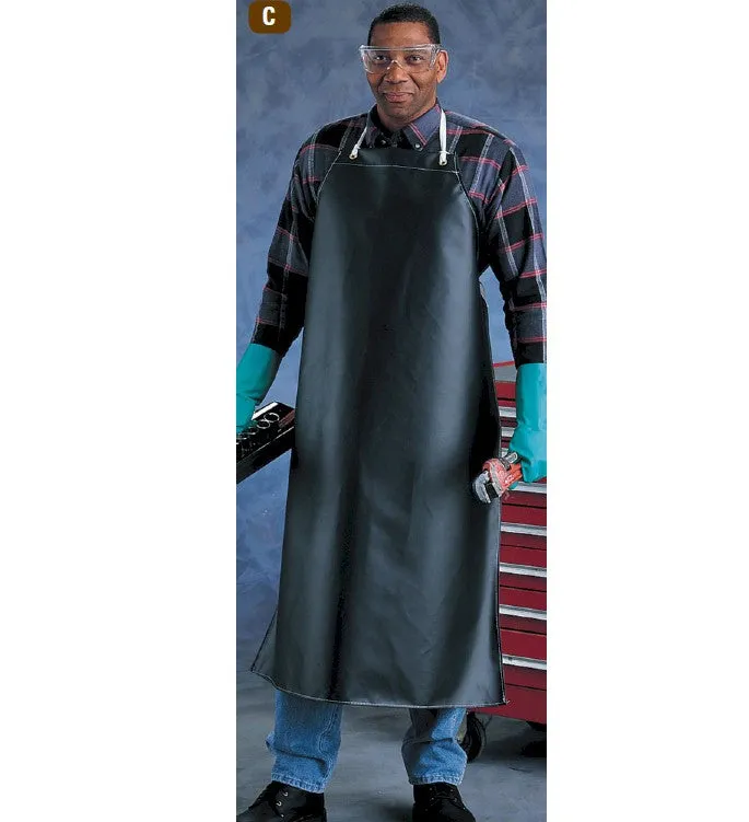 Ansell 56-512 Black Neoprene Chemical Apron - 35" x 45"