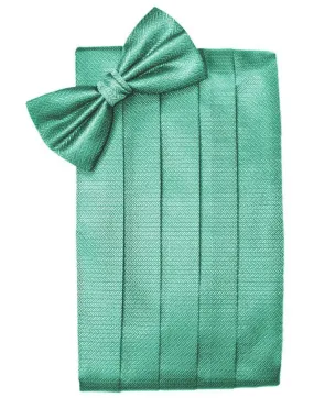 Aqua Herringbone Kids Cummerbund