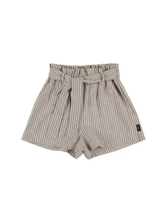 ASPESI   Striped cotton blend shorts 