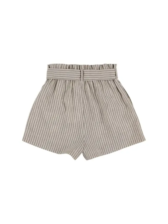 ASPESI   Striped cotton blend shorts 