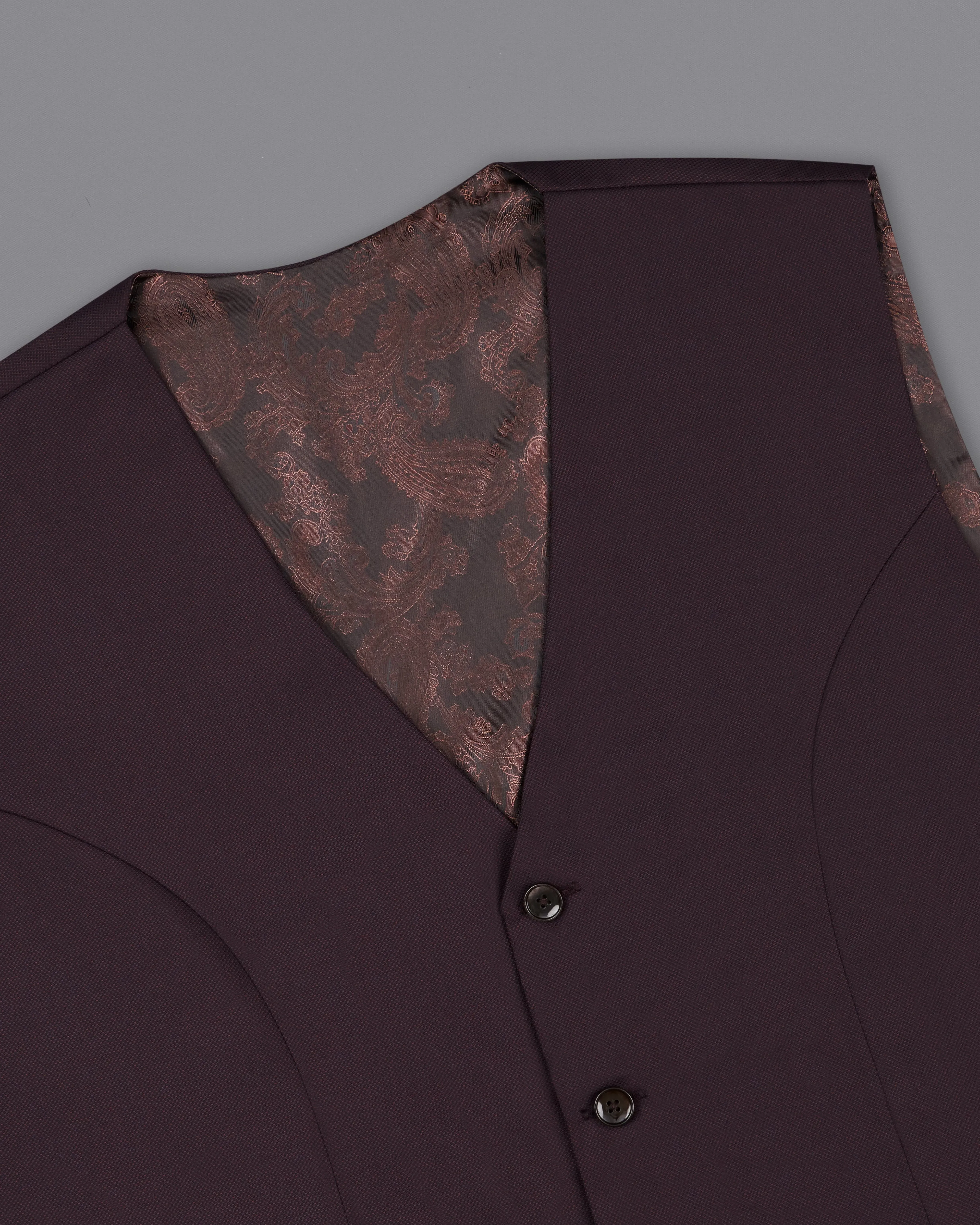 Aubergine Maroon Tuxedo Suit