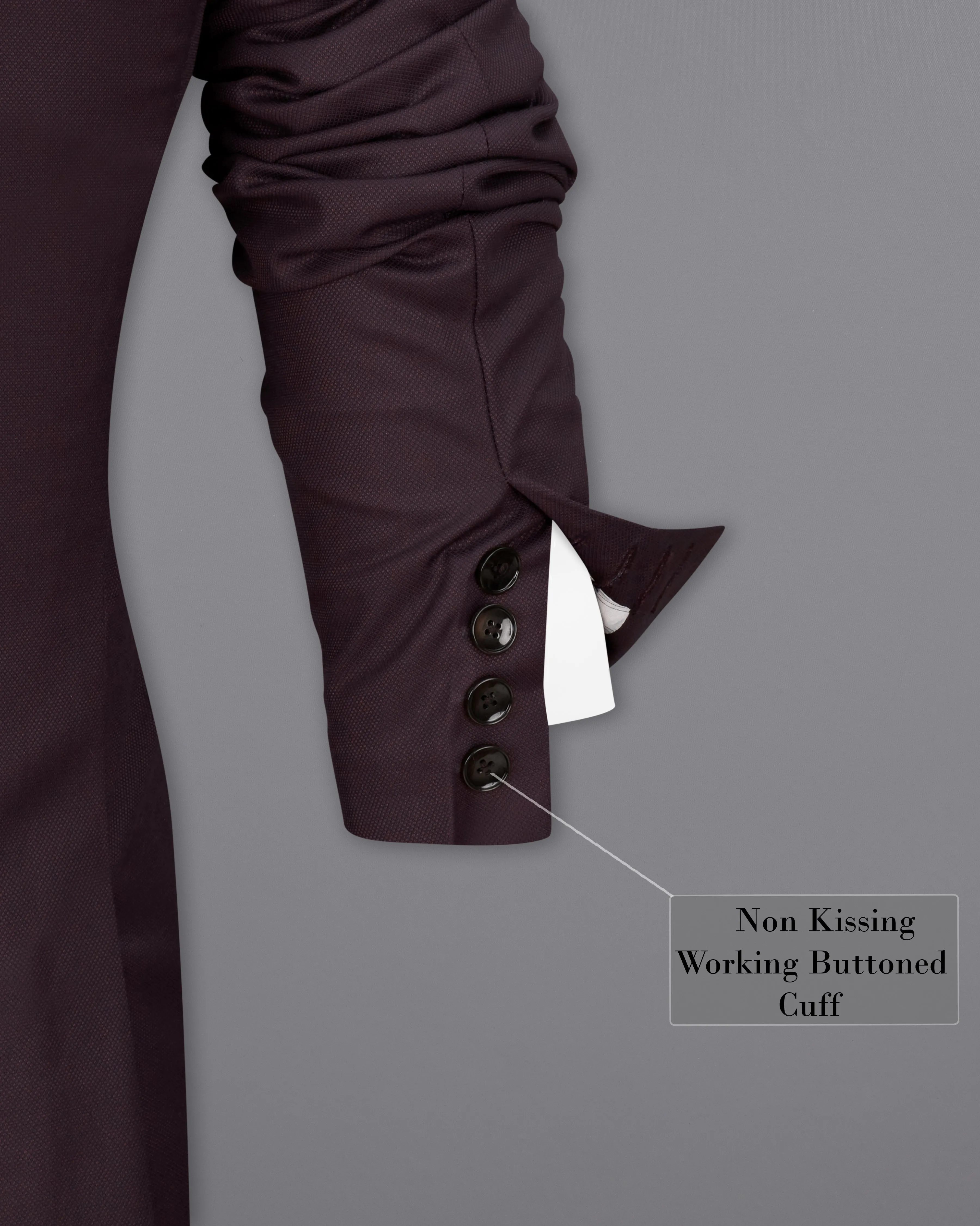 Aubergine Maroon Tuxedo Suit