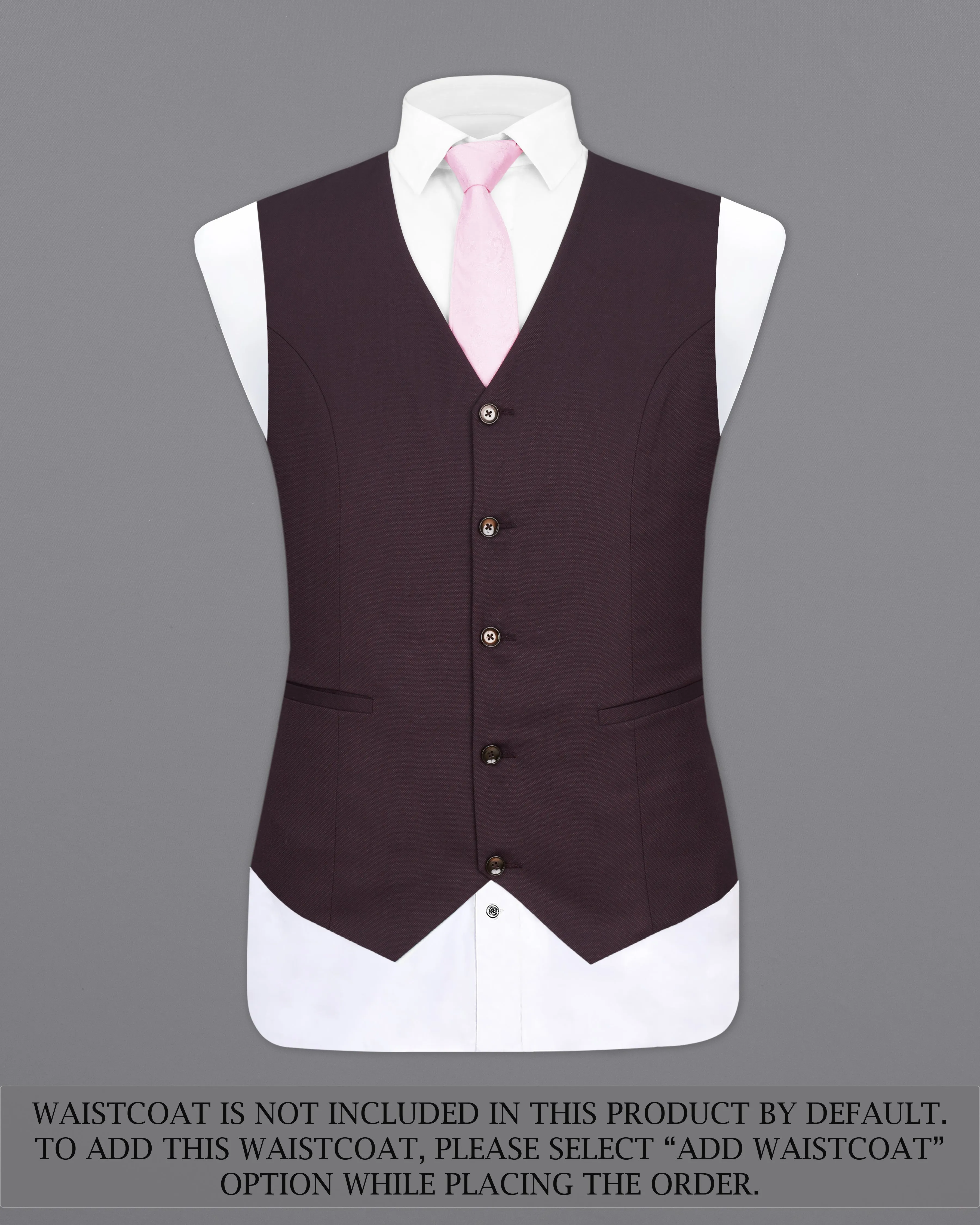 Aubergine Maroon Tuxedo Suit