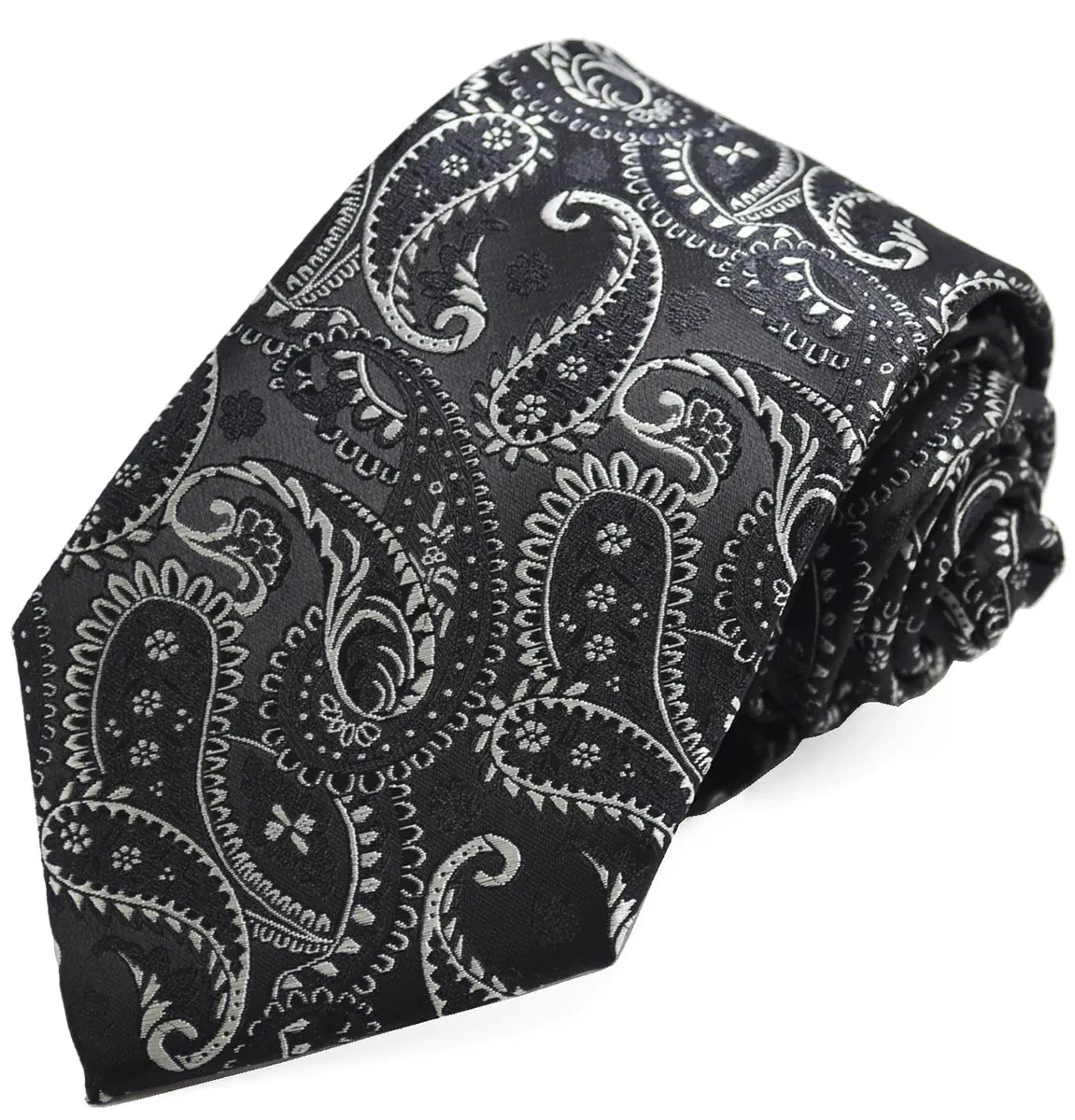 Black Fashionable Paisley Tie