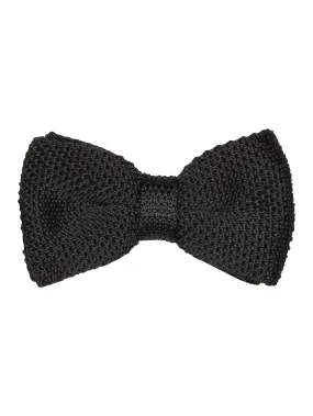 BLACK KNITTED BOW TIE