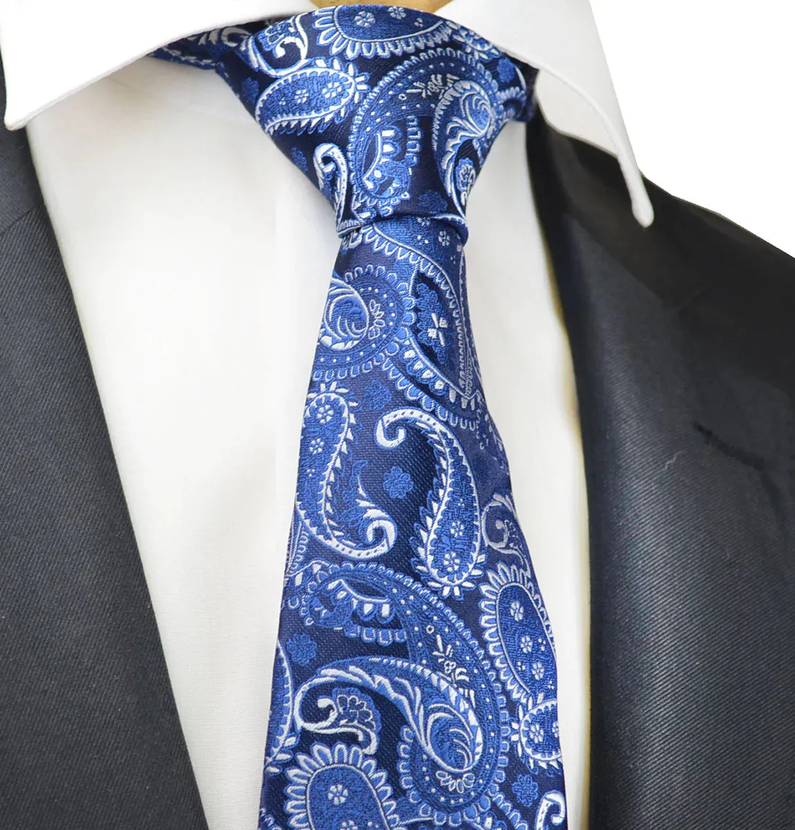 Blue Fashionable Paisley Tie