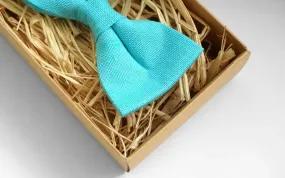 Blue Linen Necktie for Men