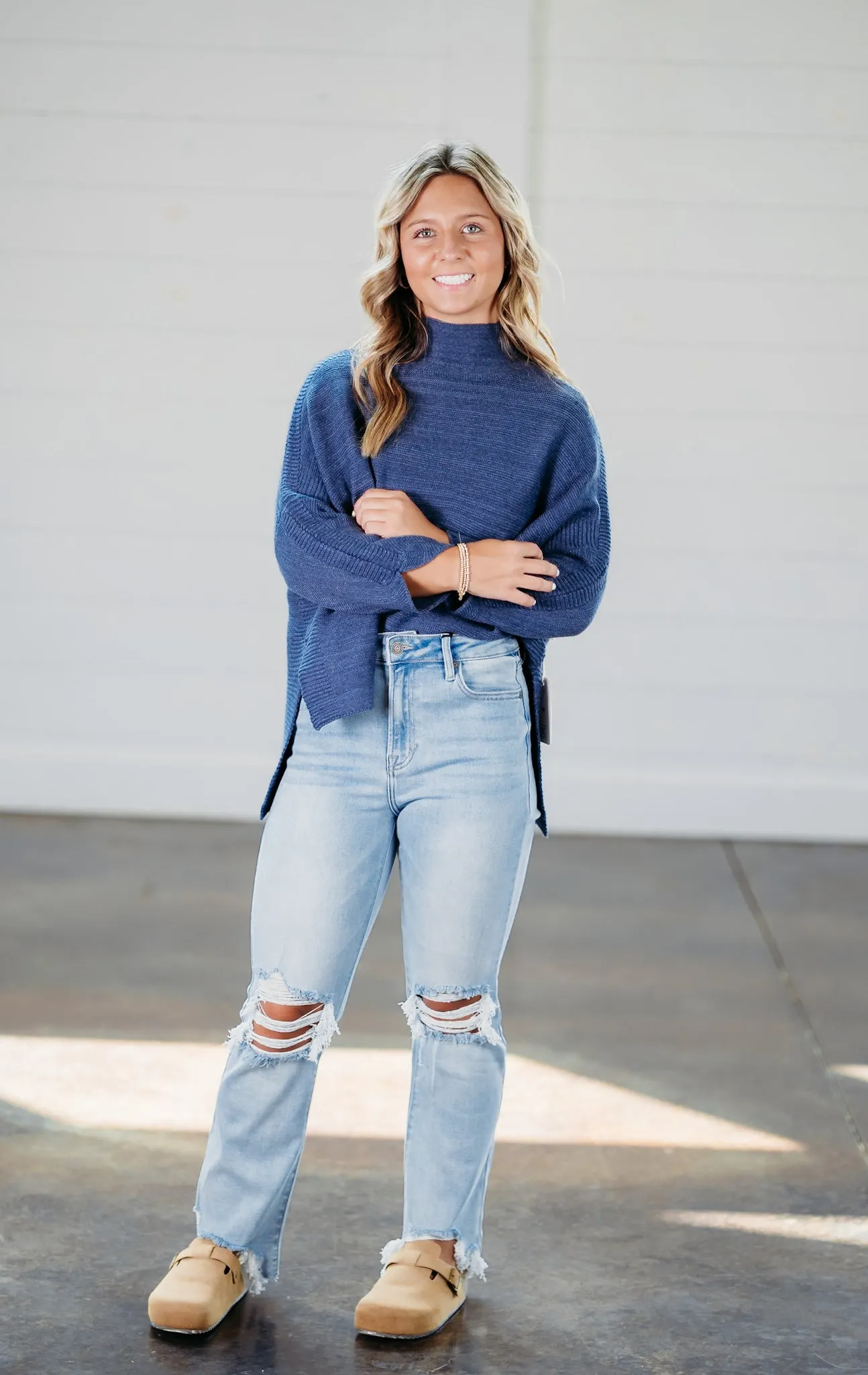 Boho Midnight Blue Sweater