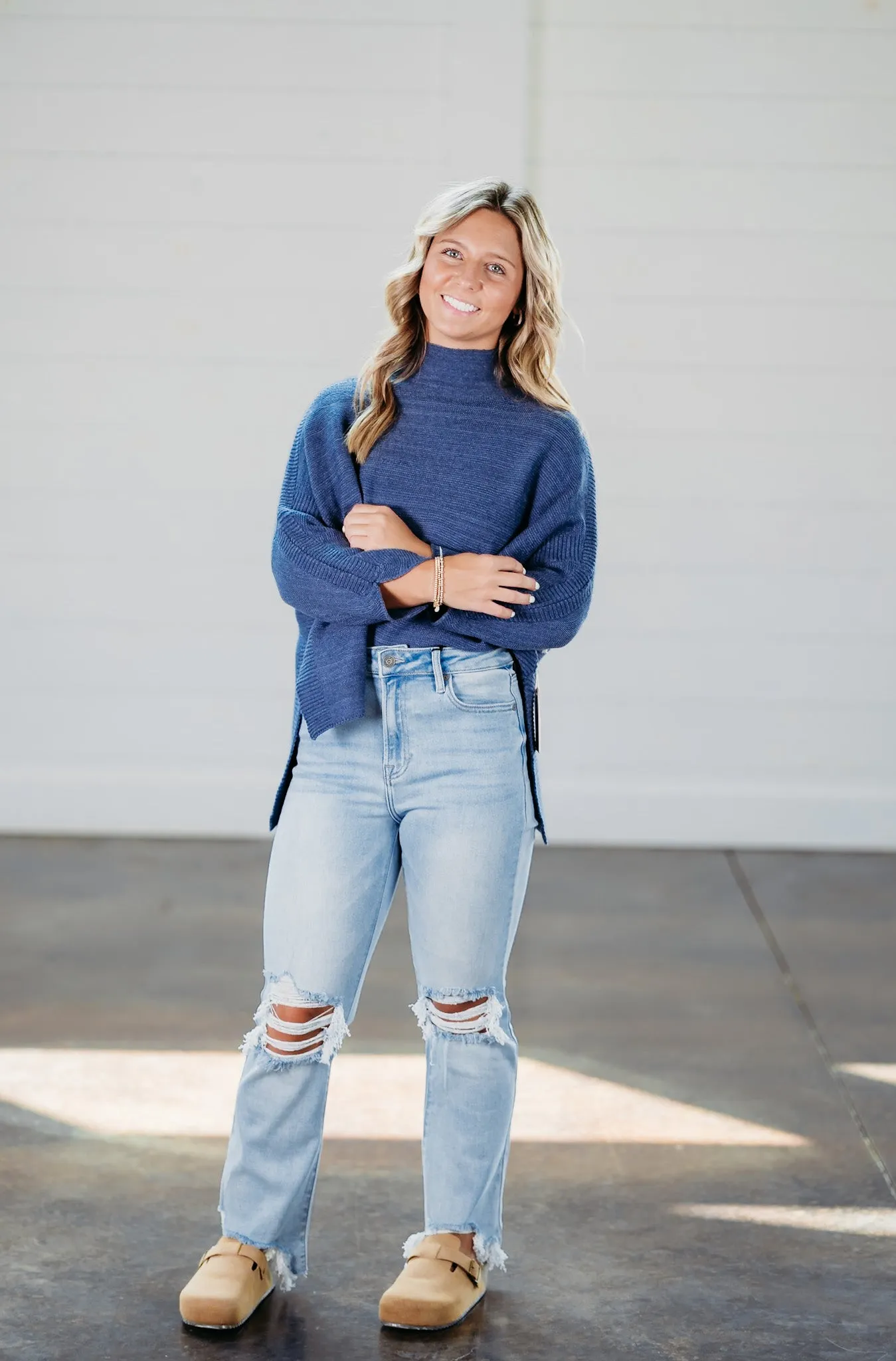 Boho Midnight Blue Sweater