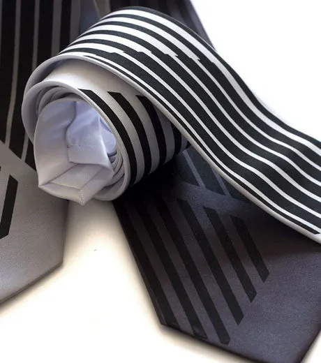 Broken Stripe Silk Necktie