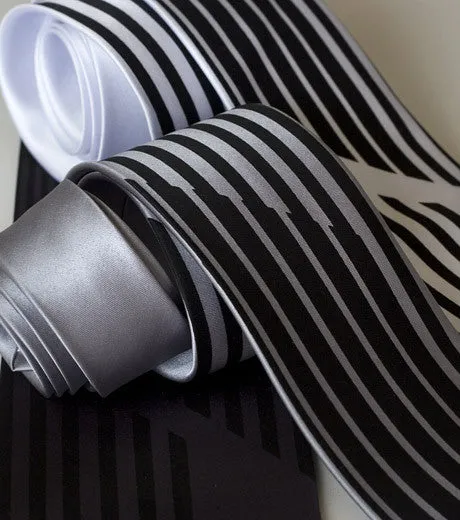 Broken Stripe Silk Necktie