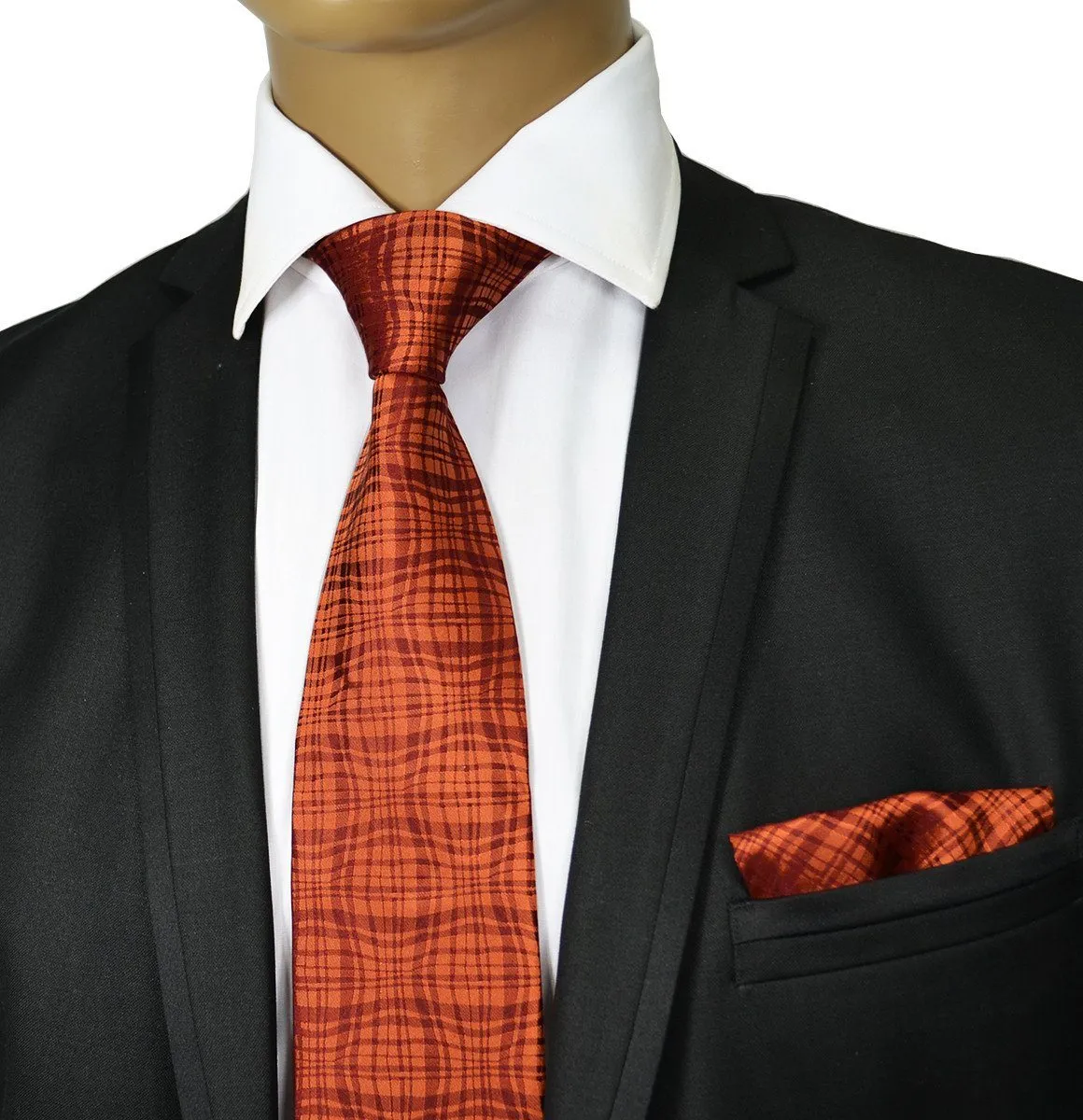 Bronze Silk Tie and Pocket Square