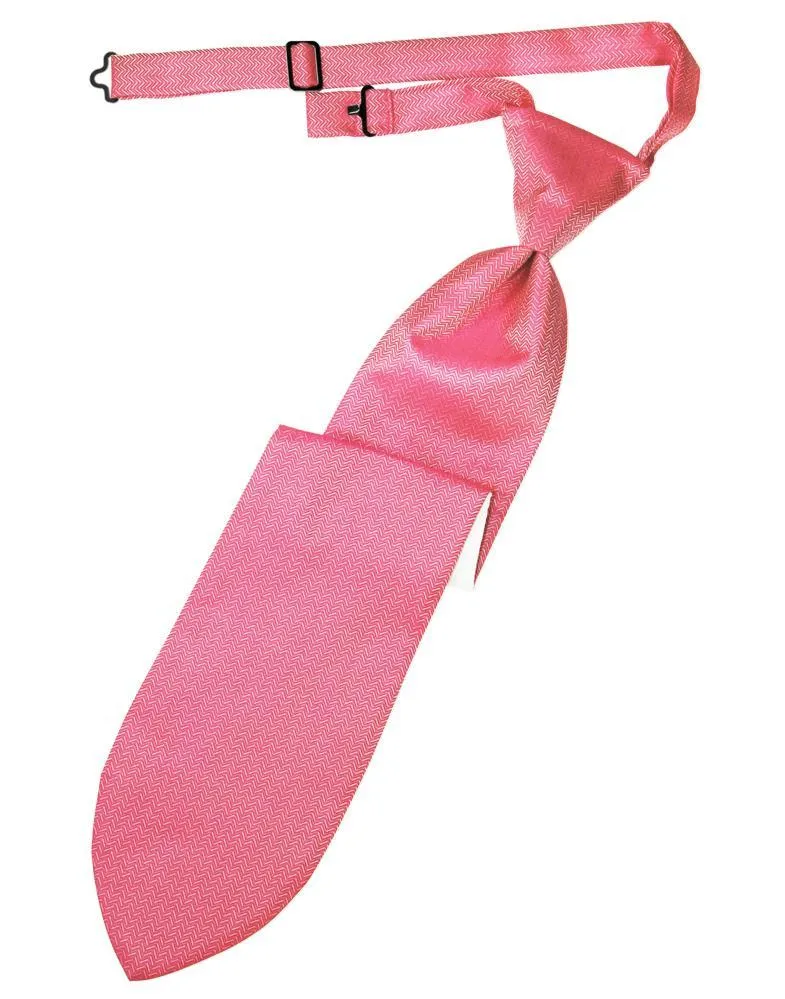 Bubblegum Herringbone Necktie