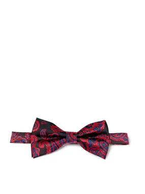 Burgundy Fashionable Paisley Bow Tie