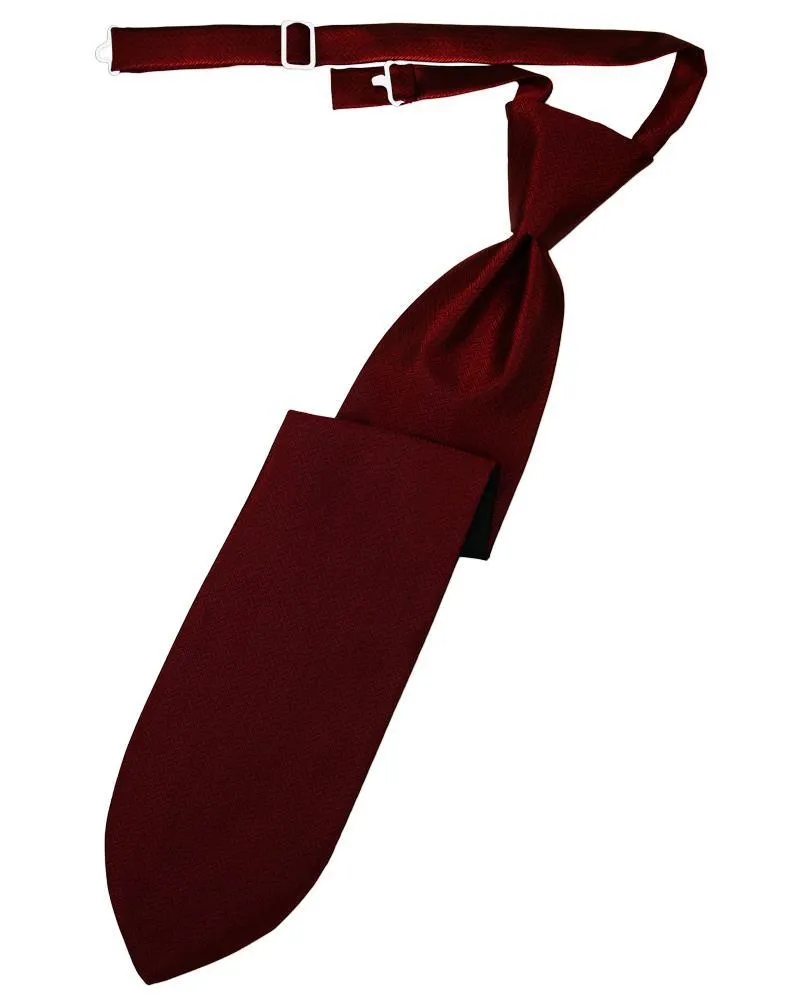 Claret Herringbone Necktie