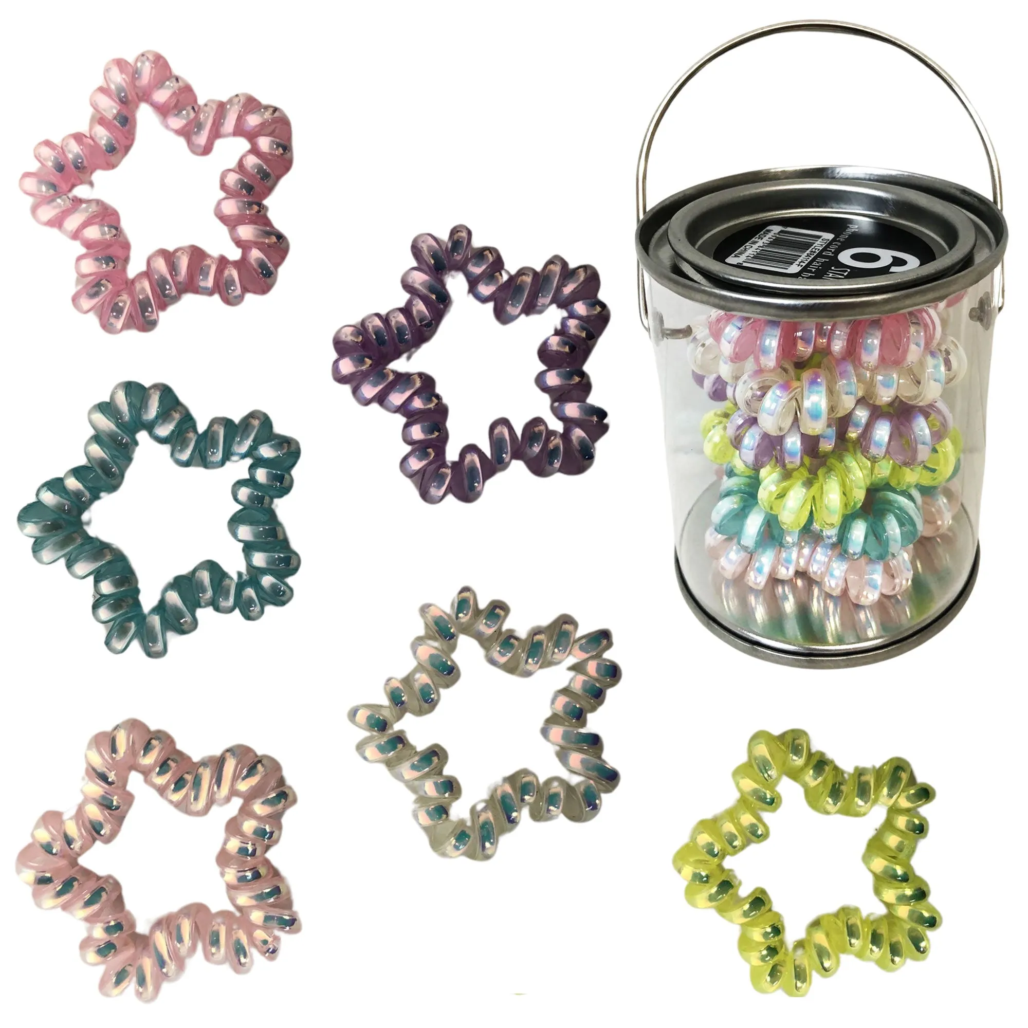 CLEARANCE CORDED HAIR TIES ASSORTED (CASE OF 36 - $2.00 / PIECE)  Wholesale Hair Ties SKU: CORDED-HAIR-TIES-ASSORTED-36