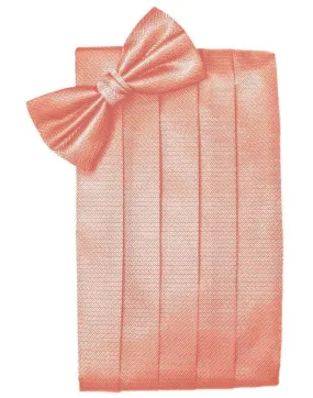 Coral Herringbone Kids Cummerbund