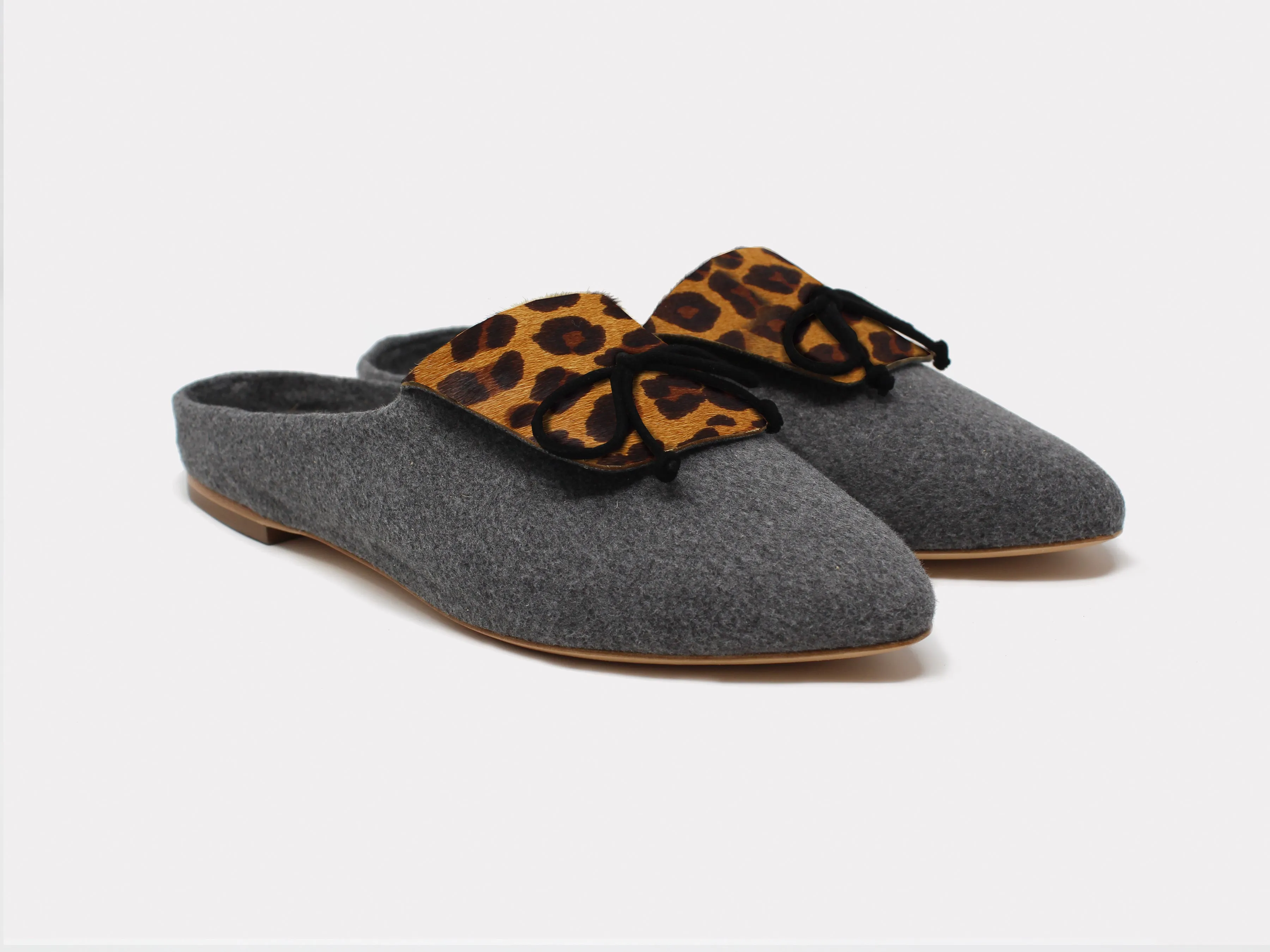 Cortina Mules Brown Leopard