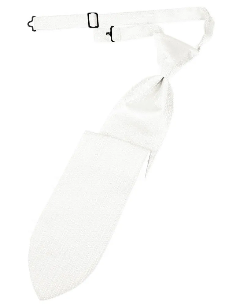 Diamond White Herringbone Necktie