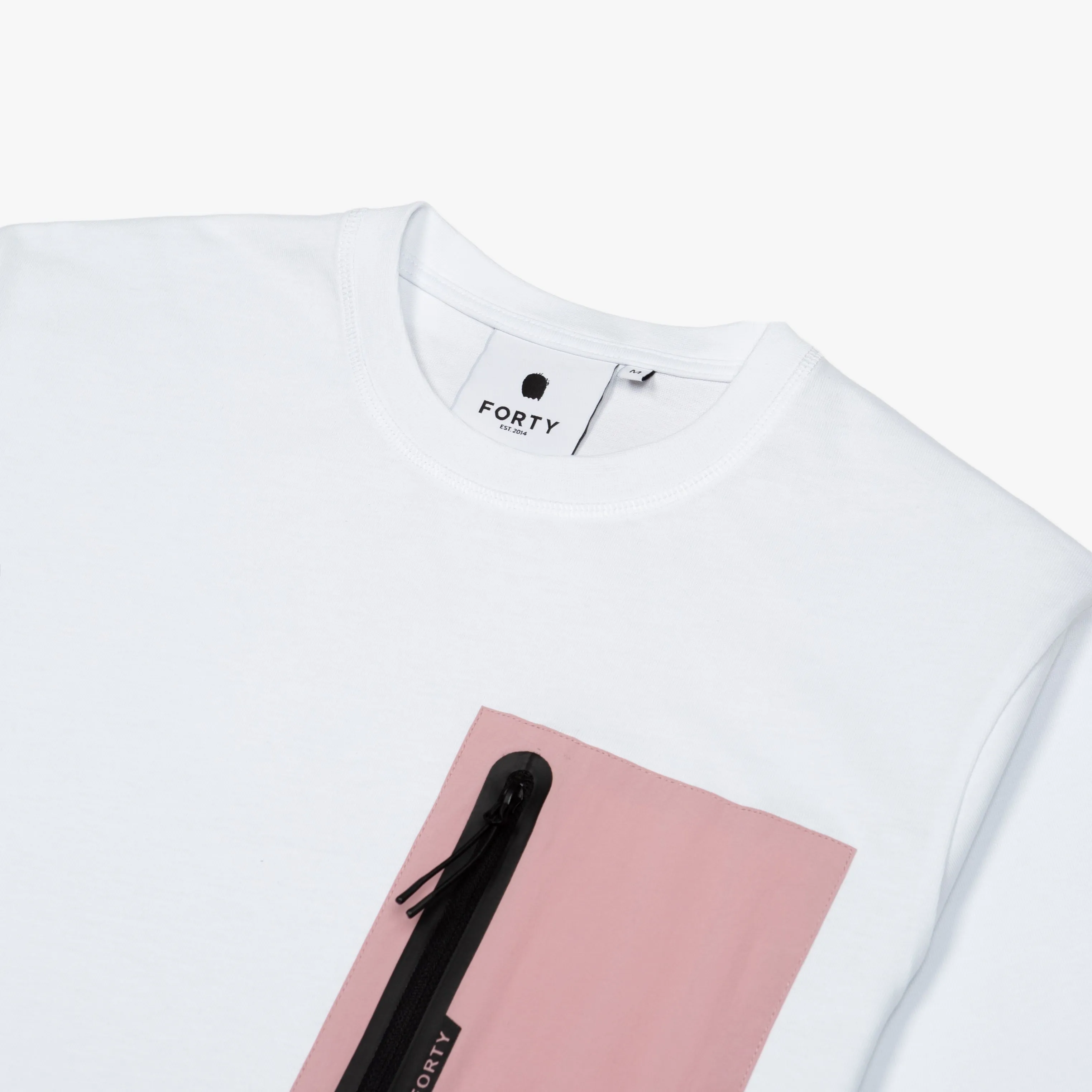 Doyle Pocket Tee (White/Dusty Pink/Black)