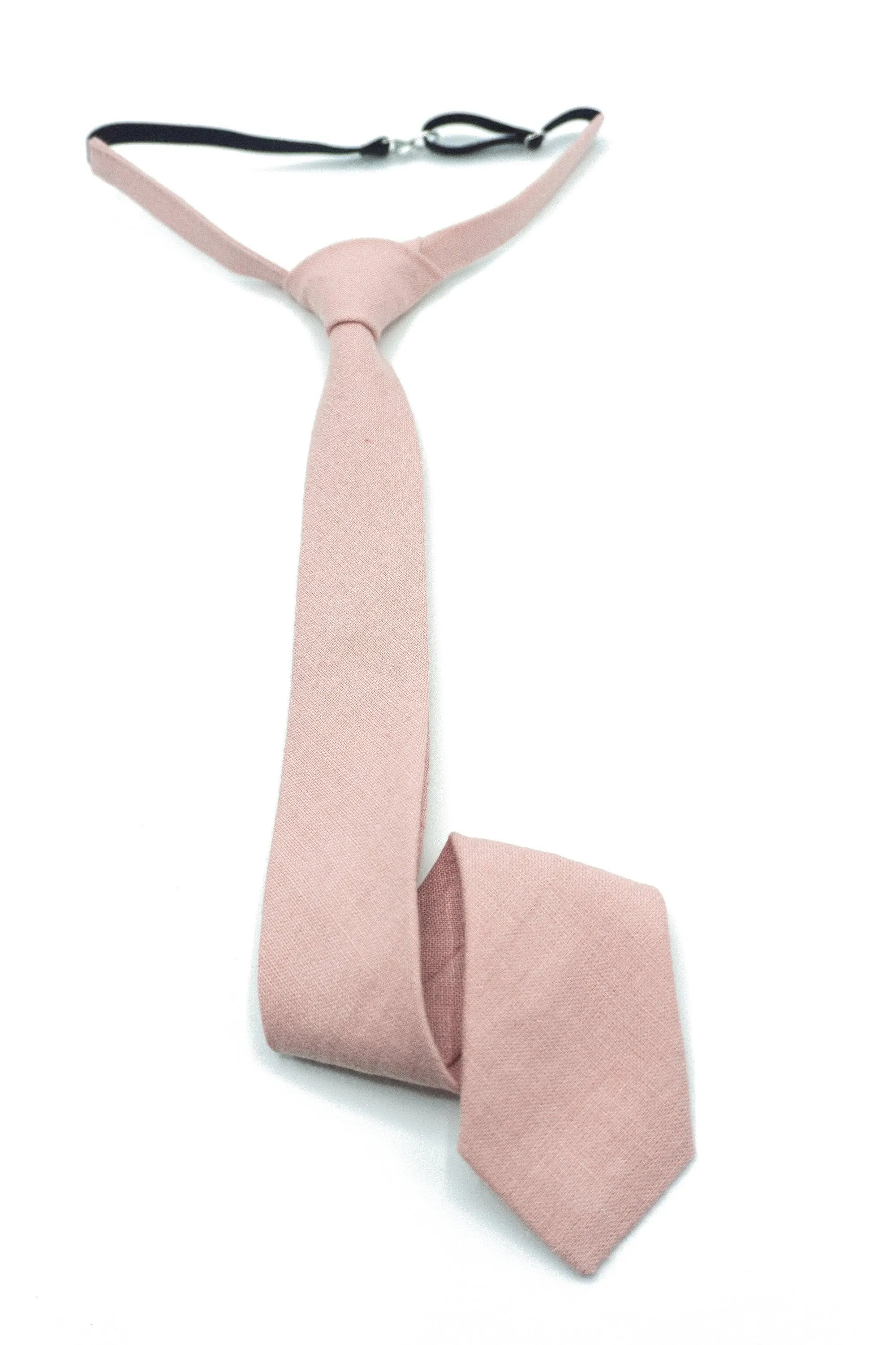 Dusty Pink Linen Bow Tie for a Stylish Wedding Look