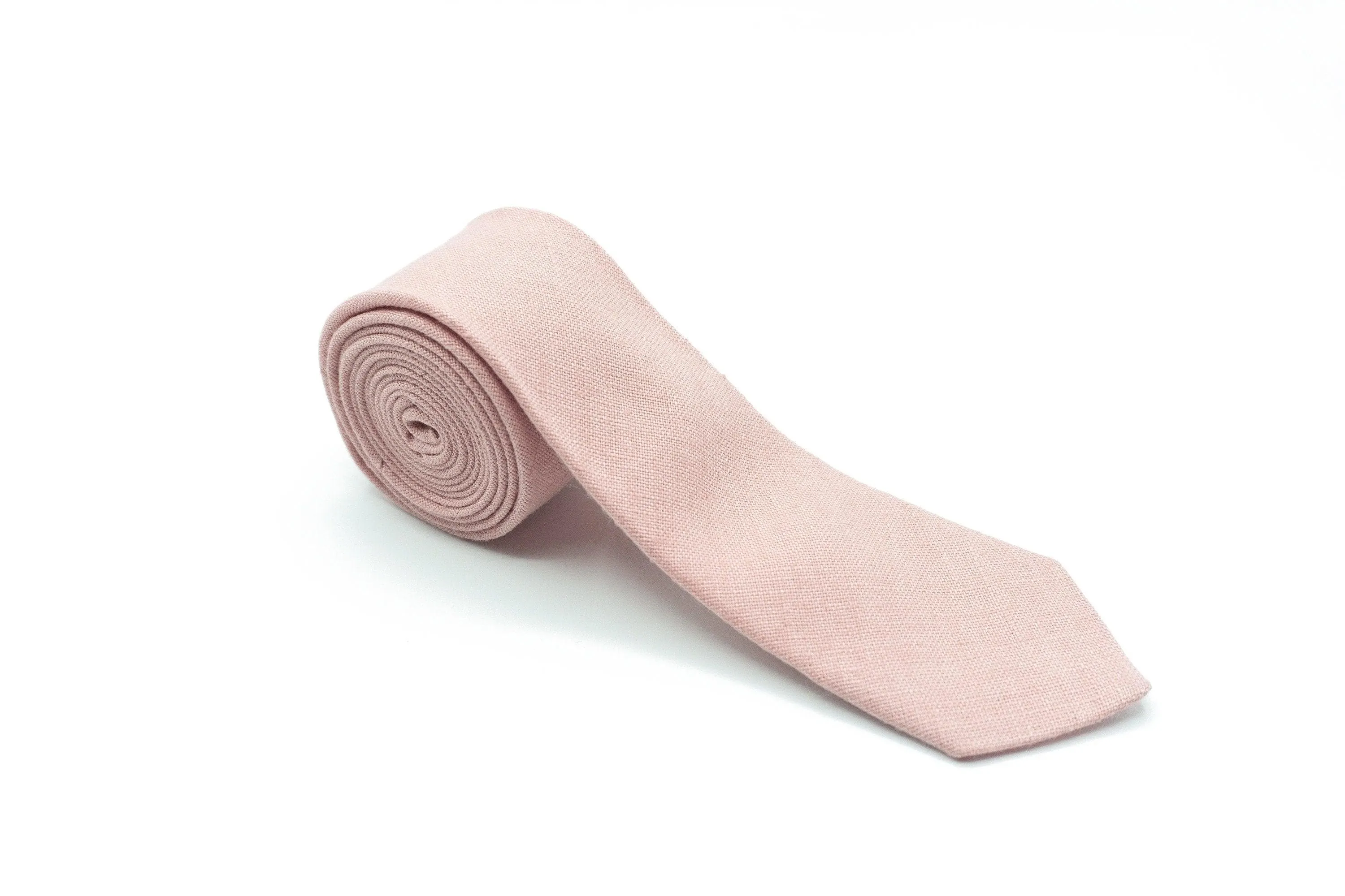 Dusty Pink Linen Ties Set for the Perfect Groom's Look