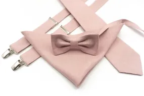 Dusty Pink Linen Ties Set for the Perfect Groom's Look