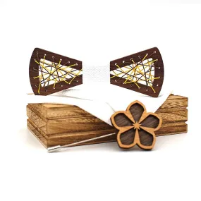 Eli Wooden Bow Tie Set