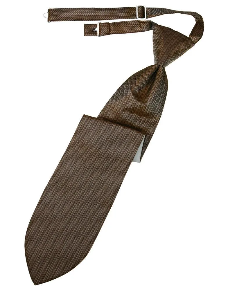 Espresso Herringbone Necktie