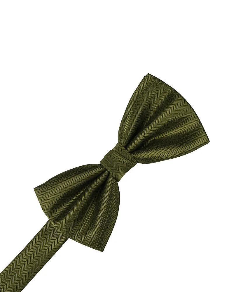 Fern Herringbone Kids Bow Tie