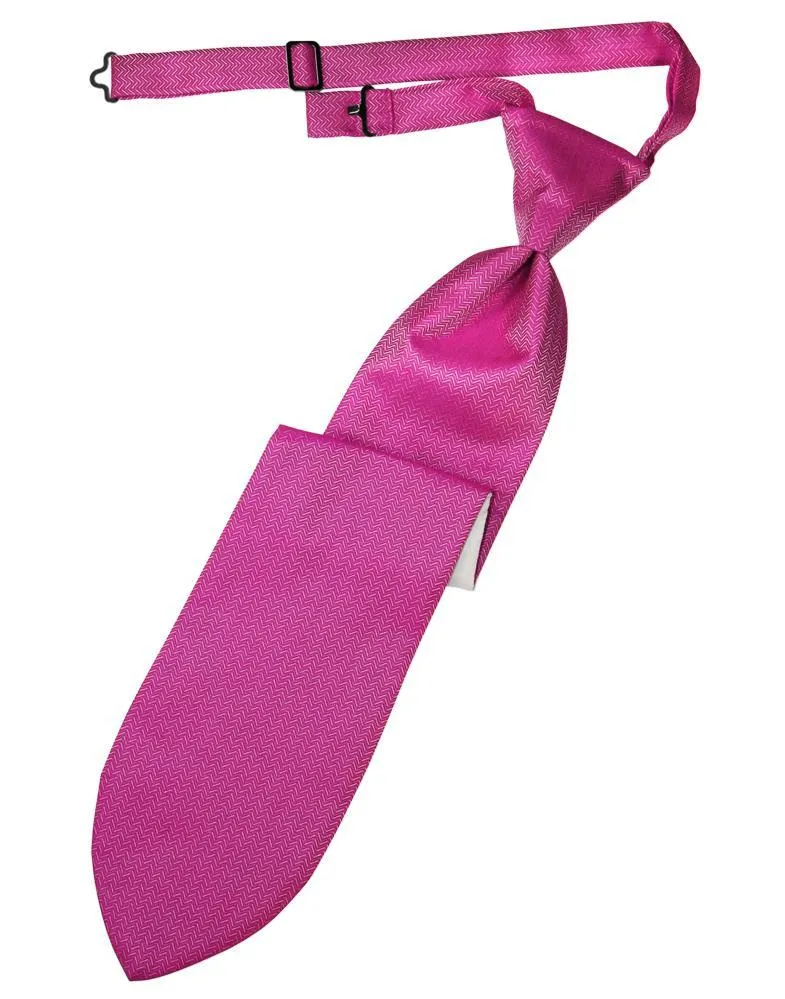 Fuchsia Herringbone Necktie