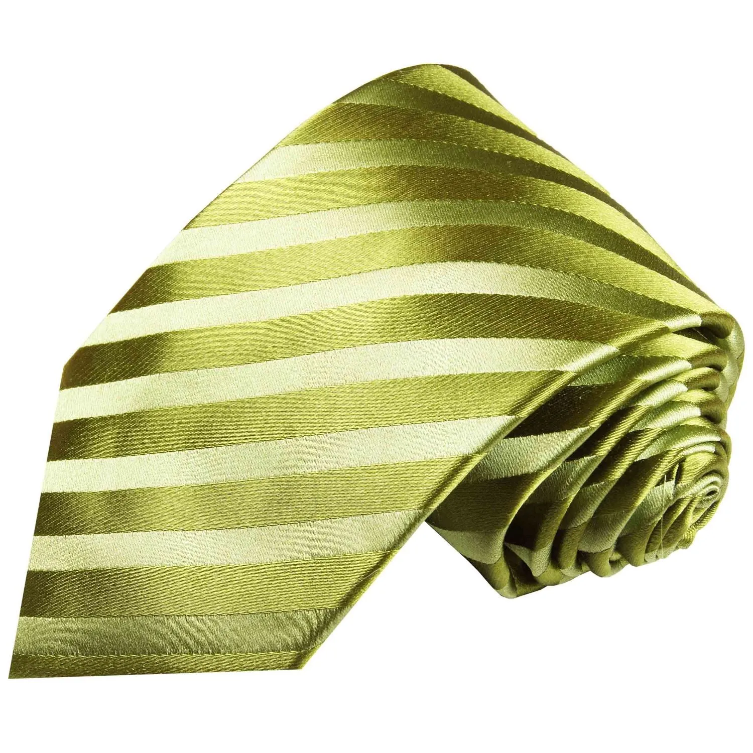 Green Striped Silk Tie and Accessories