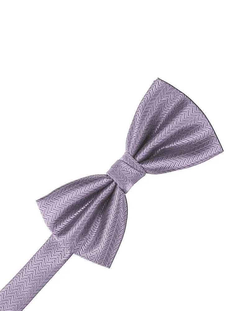 Heather Herringbone Kids Bow Tie