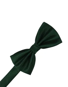 Hunter Herringbone Kids Bow Tie