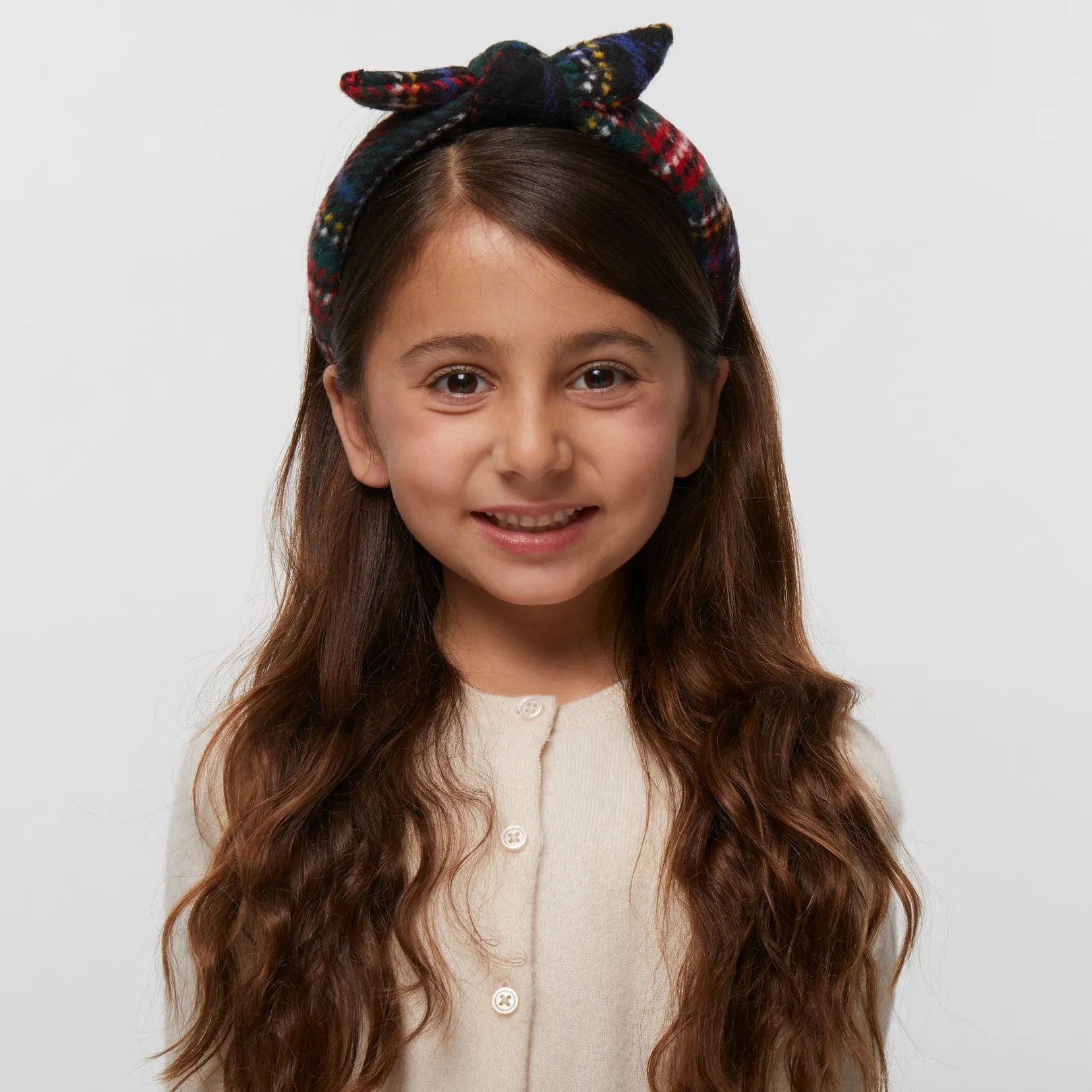 JET PLAID KIDS FLANNEL KNOTTED HEADBAND