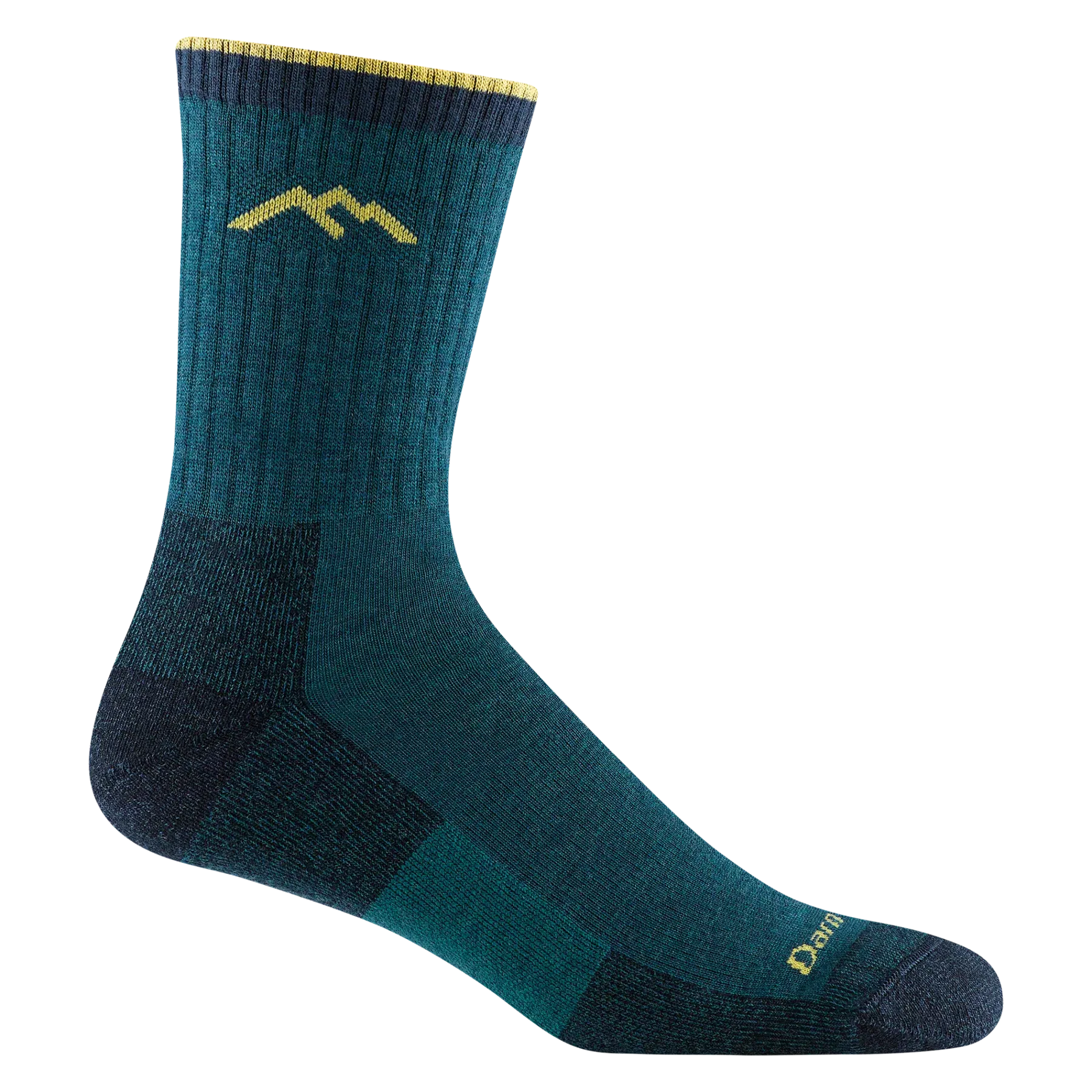 Men's Darn Tough Hiker Micro Crew Midweight Hiking Sock Color: Dark Teal