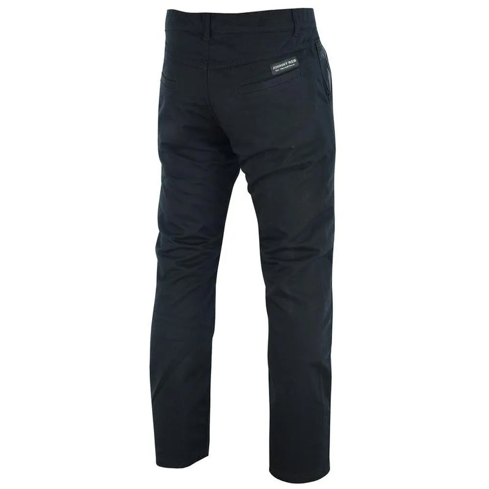 Mens Protective Black Cotton Pants With Removable Armour JRK10022