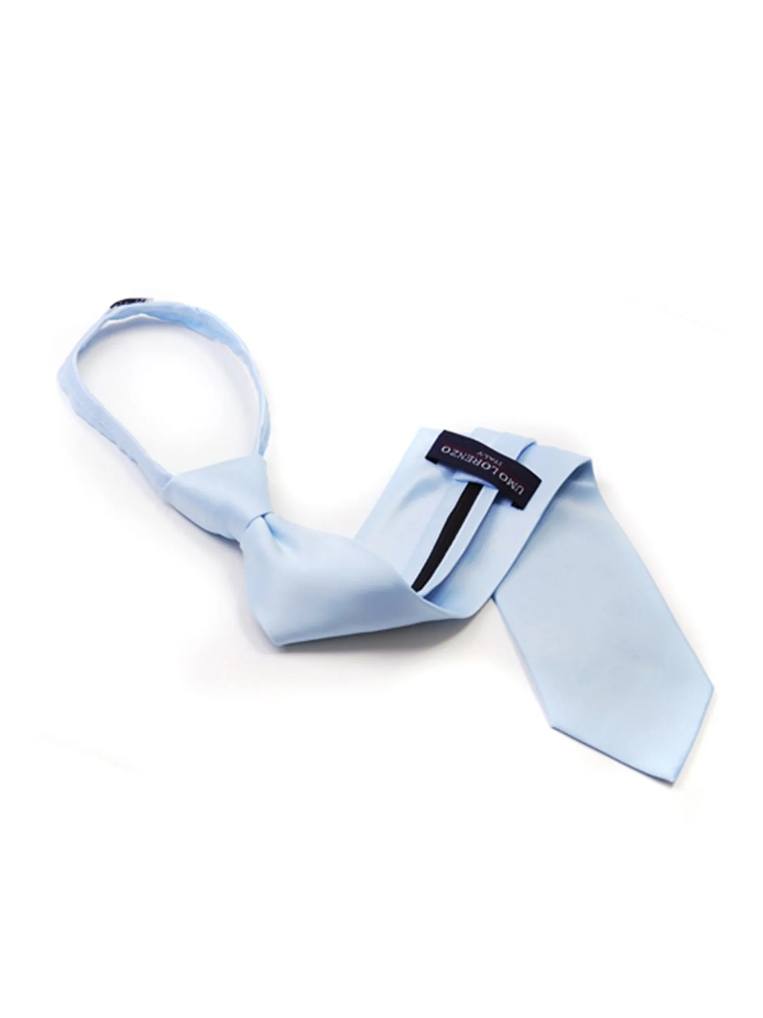 Men's Solid Color Pre-tied Zipper Neck Tie