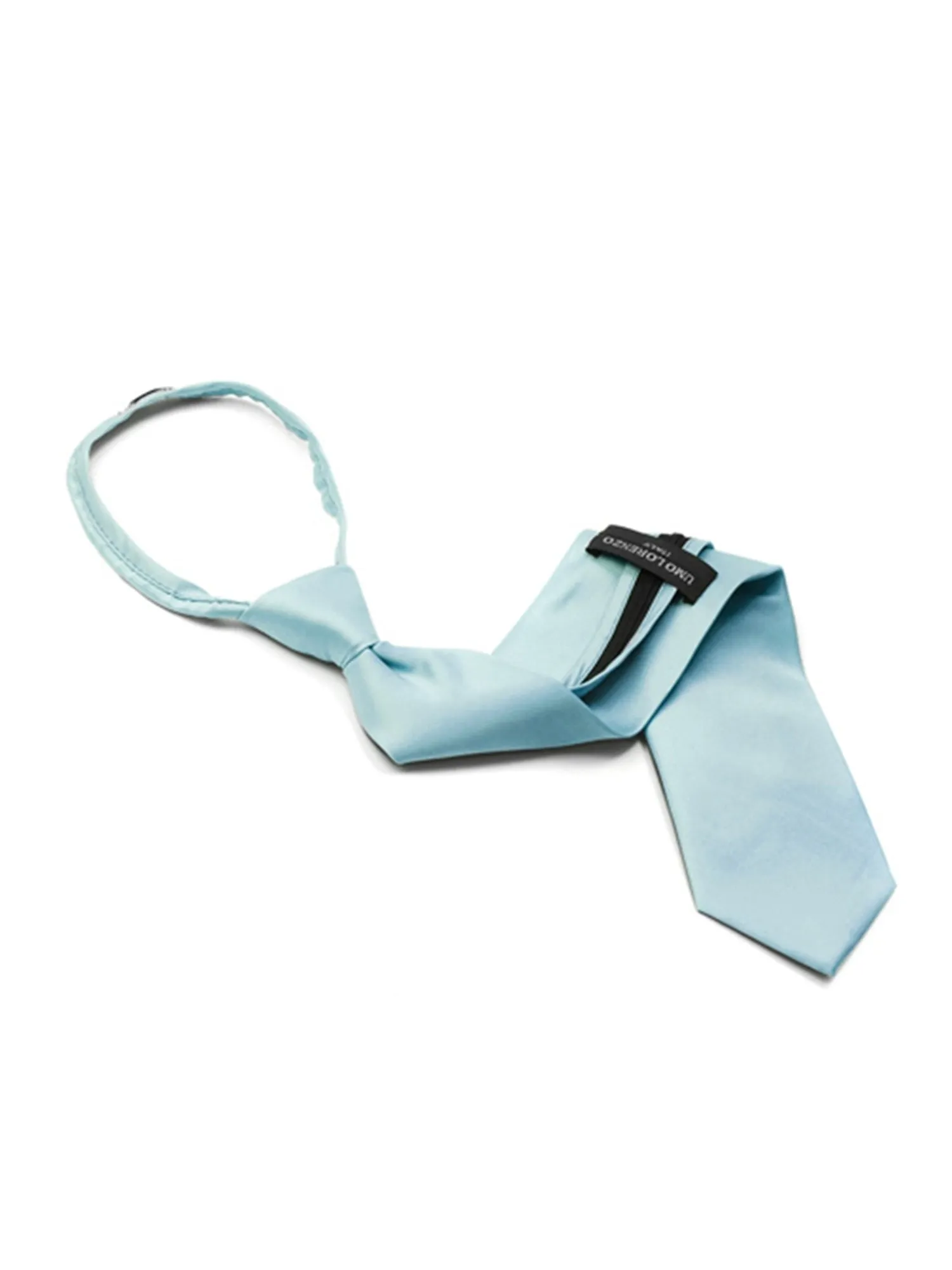 Men's Solid Color Pre-tied Zipper Neck Tie