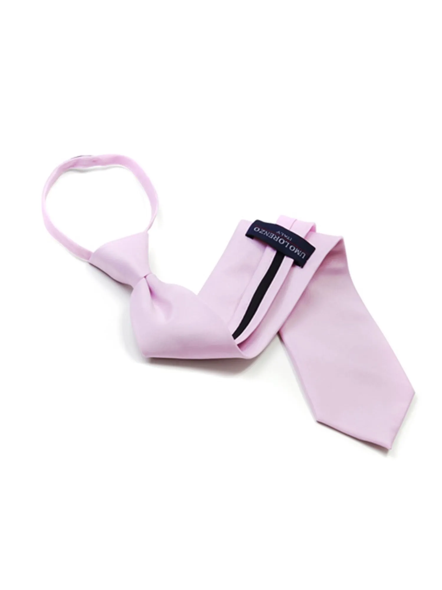 Men's Solid Color Pre-tied Zipper Neck Tie