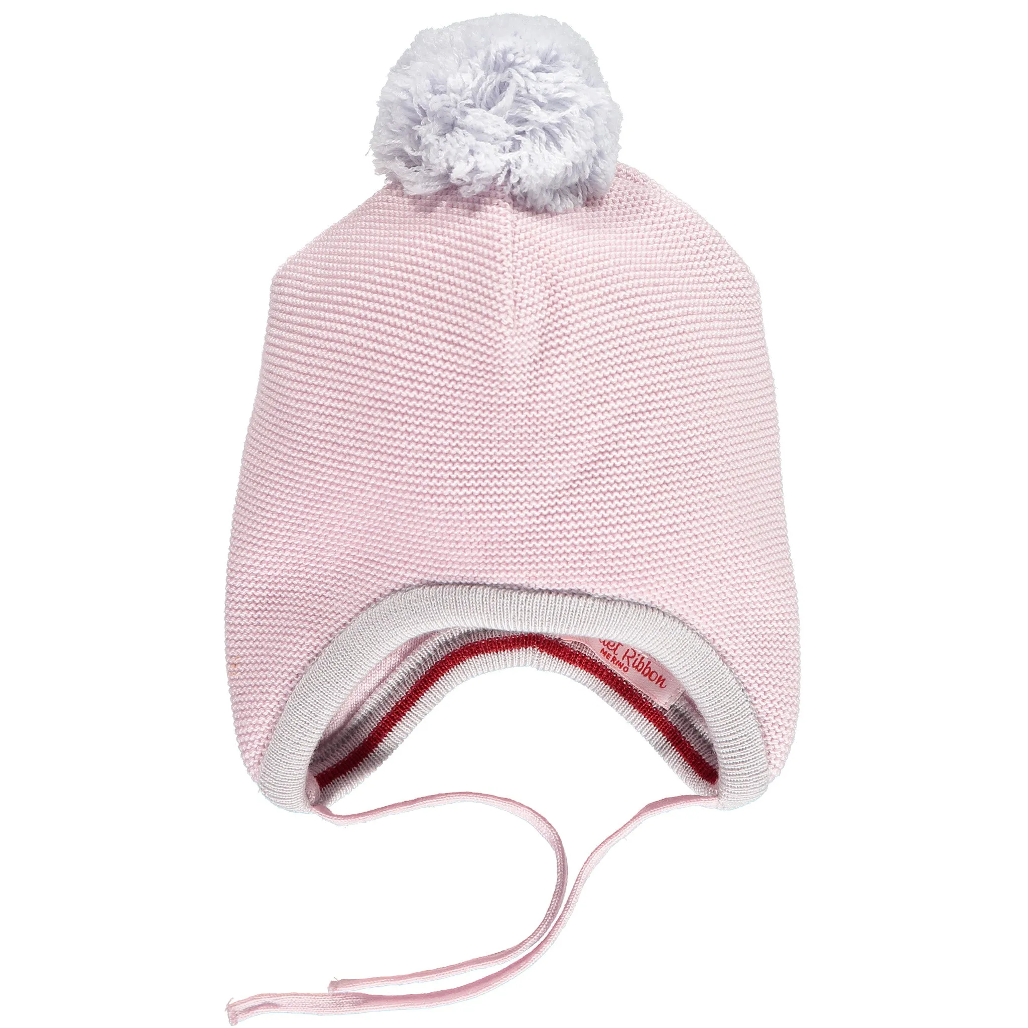 Merino Baby Pom Pom Hat - Petal