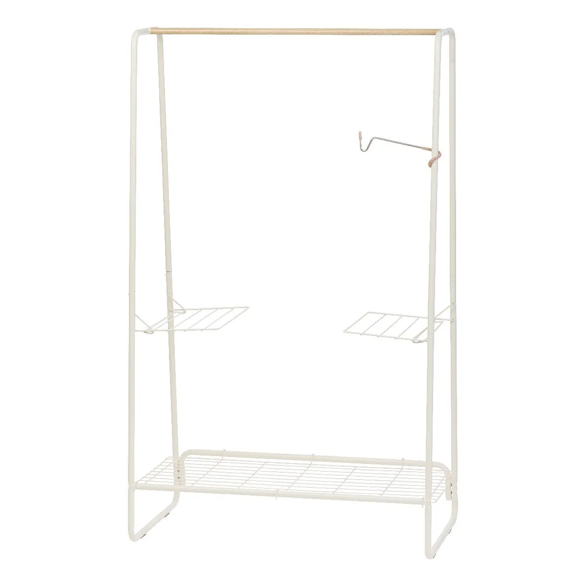 Metal Garment Rack with Wire Shelf - Large