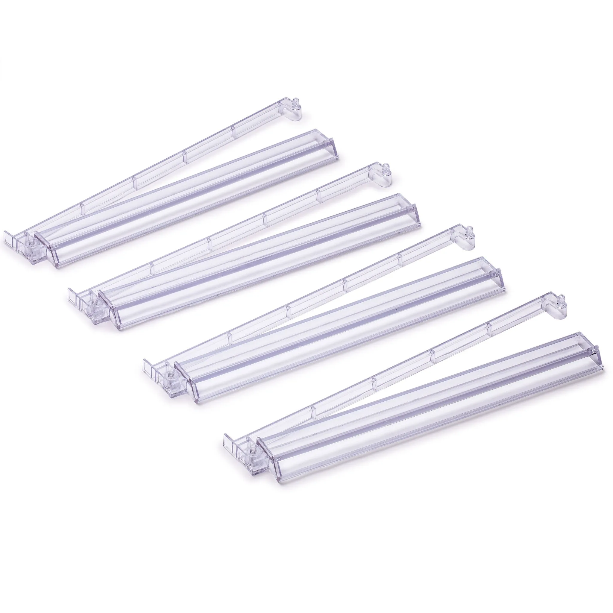 Modern Mahjong Racks with Built-in Pushers - Clear - Set of 4